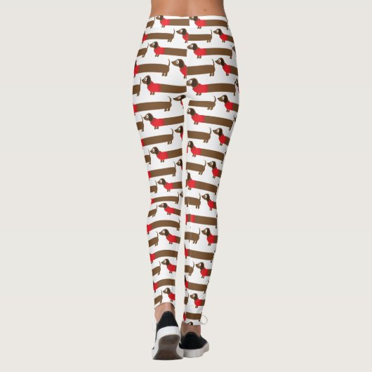Leggings Longue illustration mignonne de teckel (Dos)