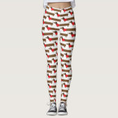 Leggings Longue illustration mignonne de teckel (Devant)