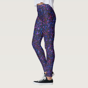 Leggings Looking like blue and pink texturel of wall
