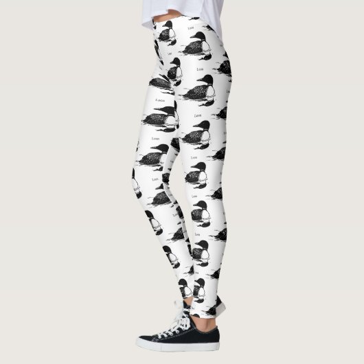 Leggings Loon Swimming Bird Art Thunder_Cove (Gauche)