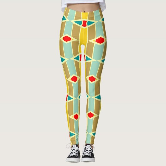 Leggings Losange et tout autre motif de formes (Devant)