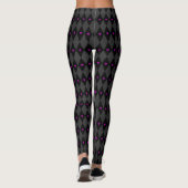 Leggings Losanges Cœurs Violets Gothique Saint-Valentin (Dos)