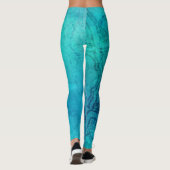 Leggings Lotus texturé bleu (Dos)