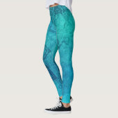 Leggings Lotus texturé bleu (Gauche)