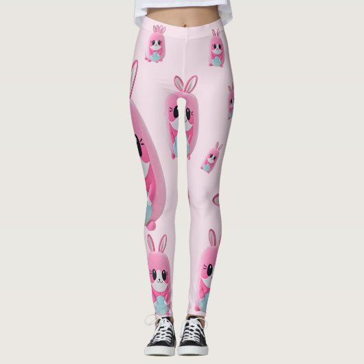 Leggings Lou Lou. Une créature douce, rose (Devant)