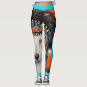 Leggings Loup Blanc (Devant)
