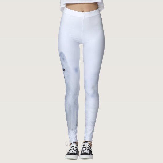 Leggings Loup de neige (Devant)