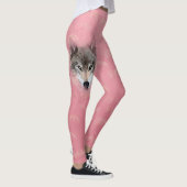 Leggings Loup gris rose (Droite)