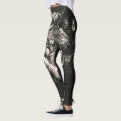 Leggings Loup sauvage monochrome majestueux (Gauche)