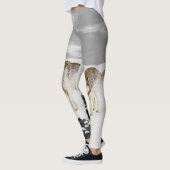 Leggings Loups en peinture sur neige - Art original de la f (Gauche)