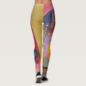 LEGGINGS - "Lourd Rouge" - Image d'art Abstrait (Dos)