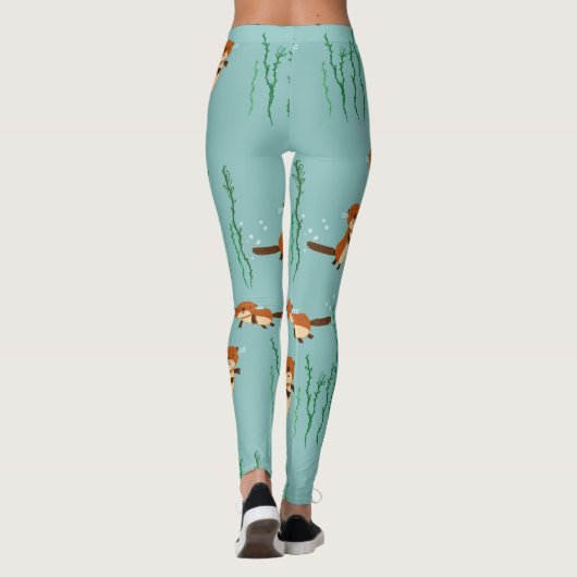 Leggings Loutres nageant (Dos)