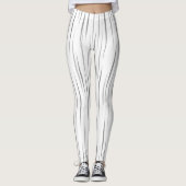 Leggings Lovable White Organic Flames uniques (Devant)