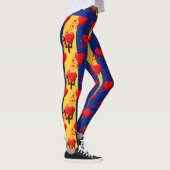 Leggings LOVE BARBADOS Drapeau Coeurs rouges EXÉCUTEZ VOTRE (Droite)