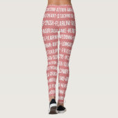 Leggings Love chaîne de mots conception de typographie (Dos)