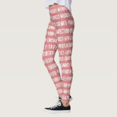 Leggings Love chaîne de mots conception de typographie (Gauche)