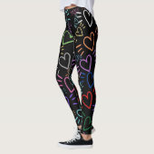 Leggings Love Colored Hearts (Gauche)