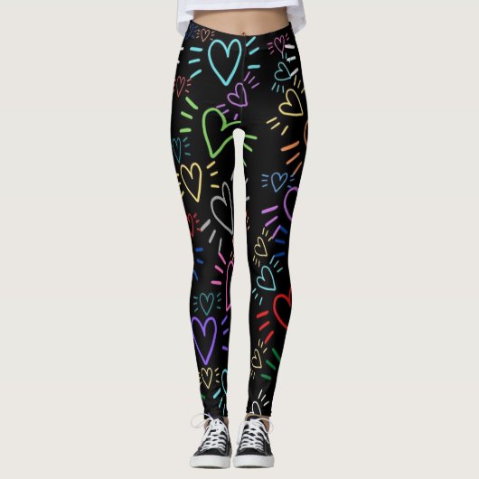 Leggings Love Colored Hearts (Devant)