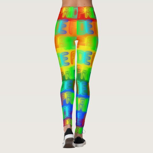 Leggings Love Equality Rainbow Flag LGBT Lesbian Gay Pride (Dos)