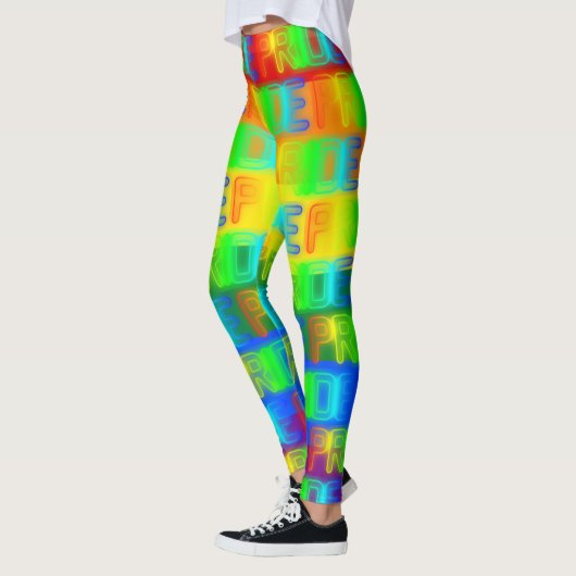 Leggings Love Equality Rainbow Flag LGBT Lesbian Gay Pride (Gauche)