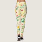 Leggings Love Garden Fleurs et Coeurs de printemps (Dos)