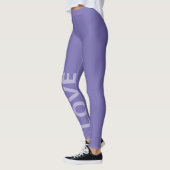 Leggings Love Periwinkle Blue Monochrome Classic Text (Gauche)
