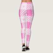 Leggings Love Plaid Collection rose moderne (Dos)