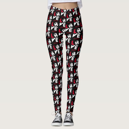 Leggings Love soccer (Devant)