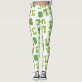 Leggings Love St Patrick's Day Clover (Devant)