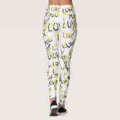 Leggings Love Typographie Texte Love You Palms (Dos)