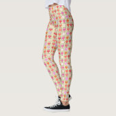 Leggings Loveable Blond Jaune Valentines Aimer Motif (Gauche)