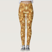 Leggings Lovely golden abstract pattern (Devant)