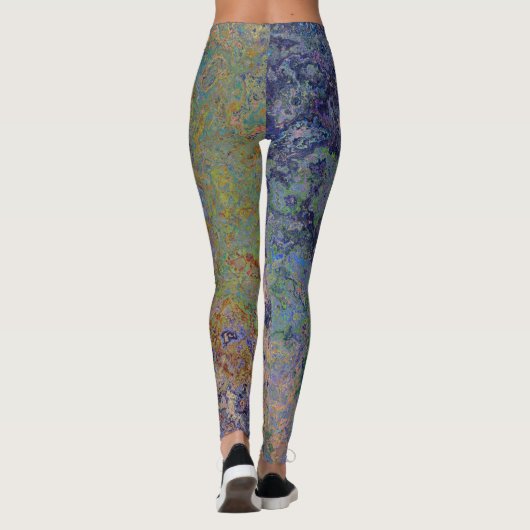 Leggings Lucid Dreams Encre d'alcool Abstraite (Dos)