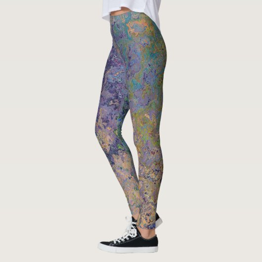 Leggings Lucid Dreams Encre d'alcool Abstraite (Gauche)