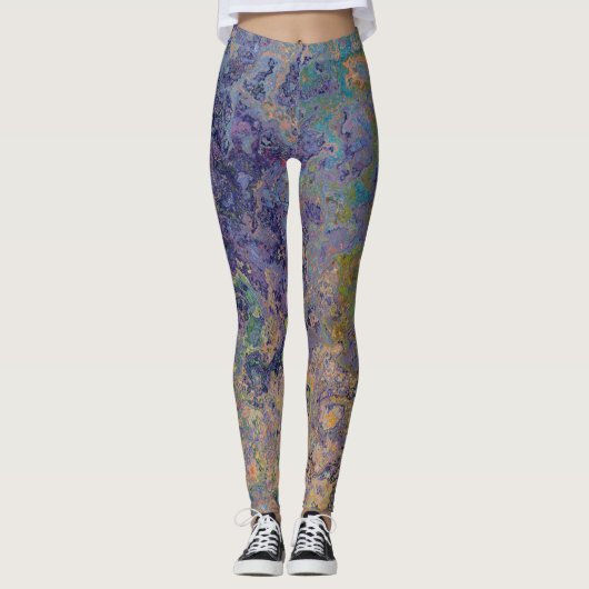 Leggings Lucid Dreams Encre d'alcool Abstraite (Devant)
