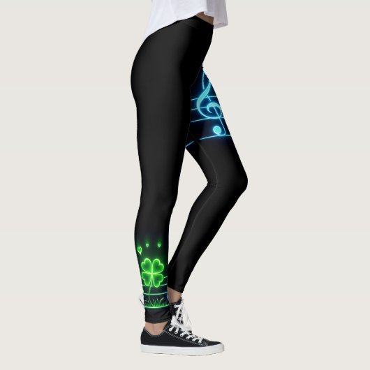 Leggings Lucky Clover et notes musicales (Droite)