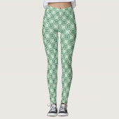 Leggings Lucky Green Kanji Shamrock Motif (Devant)