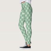 Leggings Lucky Green Kanji Shamrock Motif (Gauche)