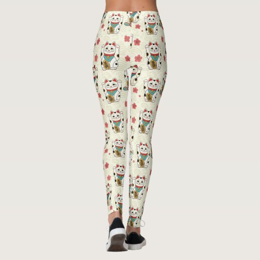 Leggings Lucky Maneki Neko Impression de chat (Dos)