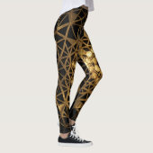 Leggings Lueur de géométrie sacrée dorée (Droite)