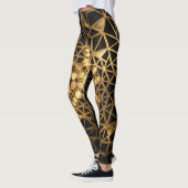 Leggings Lueur de géométrie sacrée dorée (Gauche)