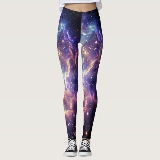 Leggings Lueur de nébuleuse cosmique rêveuse (Devant)