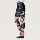 Leggings Lumière glamour gris foncé rose (Gauche)