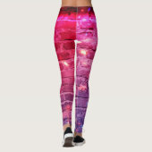 Leggings Lumière néon : mur de brique vide. (Dos)