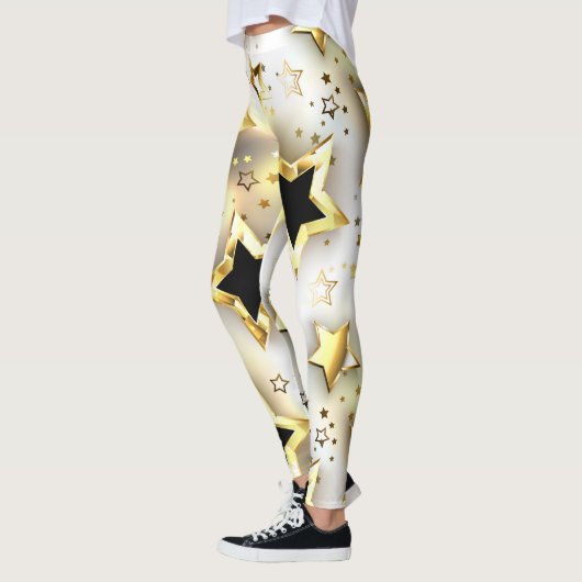 Leggings Lumière transparente avec étoiles or (Gauche)