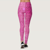 Leggings Lumineux rose Abstrait Mosaïque brillant (Dos)