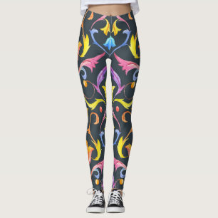 Leggings Luminosité baroque : Charme Vintage coloré.