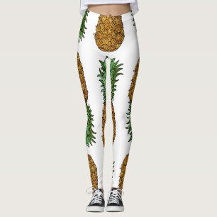 Leggings Luminosité de l'ananas : Illustration tropicale es