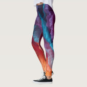 Leggings Luminous Abstract Tissue Paper Layers (Gauche)