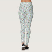 Leggings Luna Moth Moth Blanc Chat Vert (Dos)